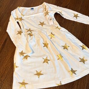 Old Navy White Dress with Gold Stars - Girls
